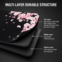 Tapis de souris gaming XXL grand format en caoutchouc, surface carrée 900x400mm, tapis de bureau pour clavier, en stock