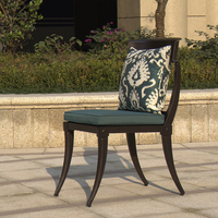 Ensemble de meubles de jardin en aluminium moulé moderne, durable, confortable et portable, table et chaises pour l'extérieur, idéal pour le jardin, l'hôtel, le parc