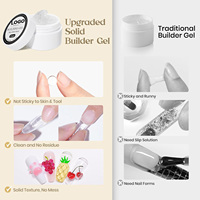 Non collant dur sculptant Gel 3D Nail Art Gel de construction sculpture Gel de constructeur solide pour l'extension des ongles tremper UV Nail Art Salon