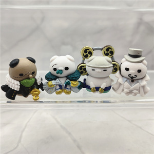 8 couleurs en un seul ensemble, figurines de 3-4 cm style anime mignon <span class=keywords><strong>Luffy</strong></span> et ses amis avec base pour décoration de voiture ou de gâteau - Product Image 5