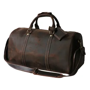 Designer Logo Fashion Large Duffel Luxury PU Leather Travel Sport Bag Waterproof Weekend Men's Travelling Duffle Bag Luggage