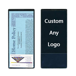 Porte-documents et porte-règlements PVC personnalisé mince à deux poches <span class=keywords><strong>4</strong></span>"x9" - Product Image 1