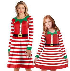 Noël <span class=keywords><strong>mère</strong></span> fille correspondant Sublimation impression <span class=keywords><strong>robe</strong></span> tenues maman et filles prêt à expédier Stock <span class=keywords><strong>pas</strong></span> <span class=keywords><strong>cher</strong></span> <span class=keywords><strong>robe</strong></span> <span class=keywords><strong>de</strong></span> noël - Product Image 4