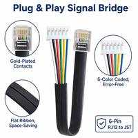 Kabel Ekstensi Telepon RJ45 Flat Kustom, Tembus Tembaga Berlapis Timah, Selubung PVC, 1.5M 600V ISO9001 untuk Data Telepon Kantor