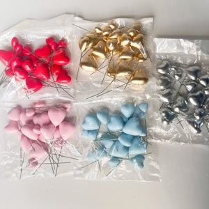 Boules décoratives de gâteau en mousse LOVE 20 pcs par sac Décoration de la Saint-Valentin or argent rose <span class=keywords><strong>bleu</strong></span> rouge gâteau d'<span class=keywords><strong>anniversaire</strong></span> plug-in - Product Image 3