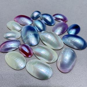 Perlas Sueltas de Concha de Caballito de Agua Dulce Coloridas, Forma Ovalada de 15-45 mm, Suministro al por Mayor para Manualidades, Espejo, Luz Intensa, Perlas Completamente Sueltas - Product Image 1