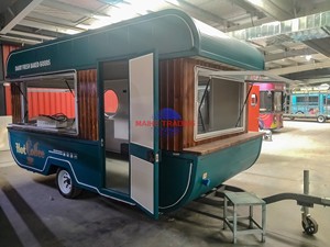 Food Trailer Truck square Mobile Coffee Mobile Food Trucks for Sale - Product Image 3