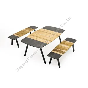 Professional Supplier Heavy Duty Outside Backyard Dining Furniture Set For Restaurant Garden