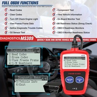 Escáner de vehículo MS309 OBD2 original, instrumento de diagnóstico automático multilingüe con herramienta de lectura de código para diagnóstico de coches
