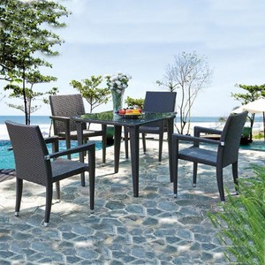 Bàn Và Ghế Ban Công Ngoài Trời Cổ Điển Ghế Mây Chống Mưa Kết Hợp Cho Sân Vườn Ghế Quán Bar Cao Để Bàn Và Quầy Bar - Product Image 4