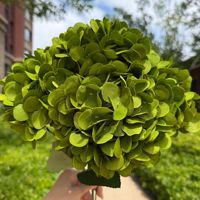 Bouquet de fleurs artificielles en soie, grandes hortensias blancs à 5 têtes, style français, pour mariage et décoration intérieure