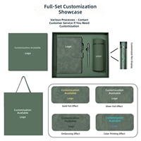 Ensemble cadeau de carnet en cuir A5 avec logo personnalisé, mug isotherme élégant, cadeau d'affaires et souvenir d'événement d'entreprise