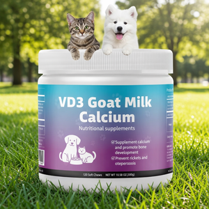 Friandises à mâcher molles au calcium de <span class=keywords><strong>lait</strong></span> de chèvre <span class=keywords><strong>pour</strong></span> chiens et chats, supplément nutritionnel <span class=keywords><strong>pour</strong></span> la santé osseuse avec vitamine D3, <span class=keywords><strong>pour</strong></span> chiots et chatons, OEM, 120 unités, 300g - Product Image 2
