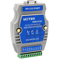Convertidor de Interfaz Industrial Aislado RS232 RS485/422, Adaptador Serial UOTEK con 1 Año de Garantía, Bloque de Terminales DB9 para Datos
