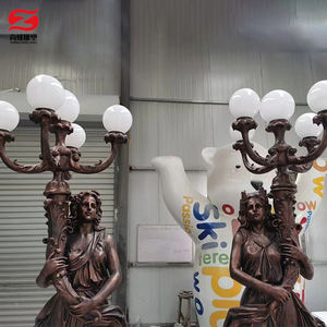 مخصص الحديثة الفولاذ المقاوم للصدأ الغزلان النحت المعدني المصقول حسب الطلب صناديق خشبية قوية اللون في الهواء الطلق الديكور نمط حديقة الحيوان - Product Image 2