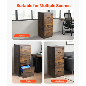 Armoire de rangement en métal moderne, écologique et durable, prix d'usine, 3 tiroirs verrouillables, serrure à clé, réglable, format A4, acier, pour la maison ou le <span class=keywords><strong>bureau</strong></span> - Product Image 3