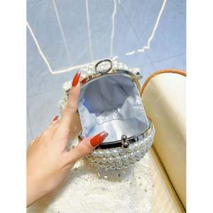 Tas Malam Bentuk Hati Berhiaskan Kristal untuk Wanita, Tas Tangan Kristal Emas untuk Pesta <span class=keywords><strong>Prom</strong></span> - Product Image 3