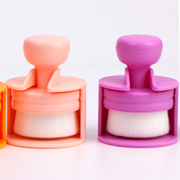 Pinceau de maquillage rond et plat pour poudre de fond de teint, pinceau de mélange d'encre, pinceau de fond de teint coloré, pinceau de maquillage crème