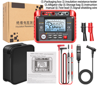 2500V Digital Insulation Resistance Tester 200GΩ Megohmmeter AC DC Voltage Meter with PI DAR Auto Discharge