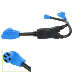 <span class=keywords><strong>Adaptateur</strong></span> de cordon d'alimentation en Y <span class=keywords><strong>pour</strong></span> VR, 50 <span class=keywords><strong>ampères</strong></span> femelle vers <span class=keywords><strong>30</strong></span> <span class=keywords><strong>ampères</strong></span> et 15 <span class=keywords><strong>ampères</strong></span> mâle, cordon de séparation électrique robuste <span class=keywords><strong>pour</strong></span> VR, camping-car, remorque - Product Image 2