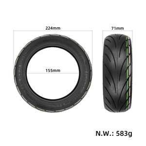 Pneu tubeless 9.5x2.50 pour scooter électrique Niu KQi3, remplacement de roue avant et arrière, caoutchouc résistant à l'usure - Product Image 2