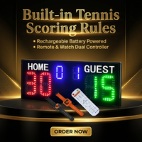 Tableau de score numérique LED portable YIZHI avec logo personnalisé, compteur de points pour terrains de tennis et padel en intérieur, affichage des scores