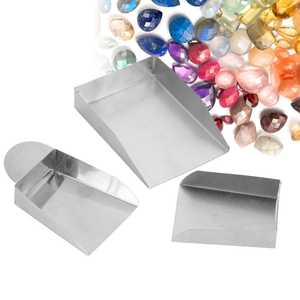 Cuillère à bijoux en acier inoxydable pour perles et pierres précieuses, outil professionnel de ramassage de perles, pelle à pierres précieuses, outil de tri artisanal - Product Image 1