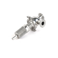 Katup Pengaman Manual Longding Sanitary Stainless Steel 304/316L Food Grade Clamp Relief Valve