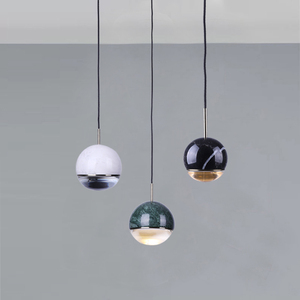 Suspension Luminaire pour Salle à Manger, Chambre, Salon - <span class=keywords><strong>Simig</strong></span> Lighting - Moderne, Flexible, Mini Boule Ronde en Cristal et Marbre - Product Image 2
