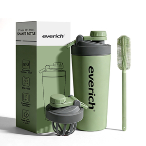 Nuovo Design Borracce Shaker in Acciaio Inossidabile Rosa con Doppio Isolamento Sottovuoto per Palestra e Fitness - Product Image 4