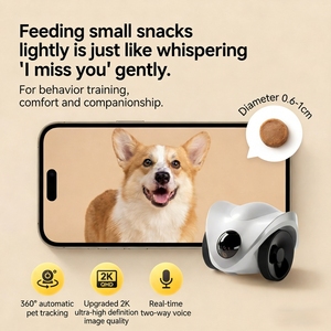 Nouveau robot compagnon intelligent pour animaux de compagnie |   Caméra de surveillance <span class=keywords><strong>mobile</strong></span> pour chiens et chats |   Télécommande, alimentation automatique visuelle et programmée - Product Image 3