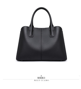 กระเป๋าโท้ทหนังแท้ขนาดใหญ่สำหรับผู้หญิง แฟชั่นใหม่ คุณภาพสูง กระเป๋าธุรกิจเรียบง่าย กระเป๋าสะพายไหล่ผู้หญิง - Product Image 5