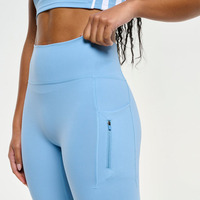Leggings de gymnastique pour femmes de haute qualité pour beurre doux pantalon de Yoga taille haute avec poche zippée No See Fitness collants d'entraînement Patte solide