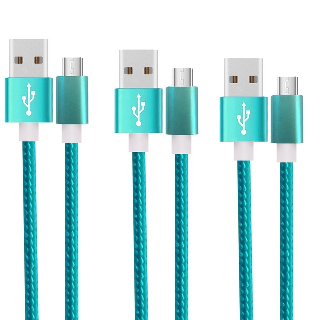 Nylon Braided Micro Usb Charger Mobile Phone Cable V8 5 PIN Fast Charger