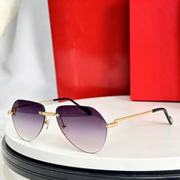 Lunettes de soleil aviateur rétro en métal polarisées UV400, monture intégrale carrée dorée unisexe, nouvelle collection avancée Tac Sense Toad