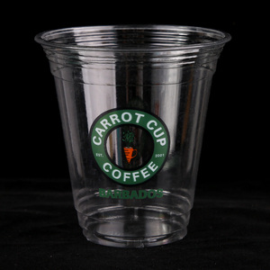 カスタムロゴ印刷 卸売 ブランド入り 8 10 12 14 16 32オンス PLA使い捨てコールドドリンクコーヒー用透明PETプラスチックカップ 蓋付き - Product Image 6