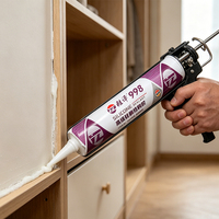 Scellant silicone neutre 600 ml, adhésif structurel imperméable pour la construction, le travail du bois, l'emballage, résistant aux hautes températures