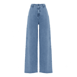 Jean en denim noir taille mi-haute coupe large en coton délavé style vintage déchiré décontracté pour l'automne – Fabriqué au Bangladesh - Product Image 3