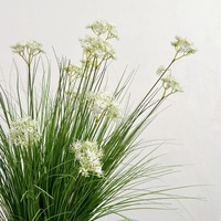 Tanaman Hijau Buatan, Rumput Buluh, Rumput Bawang, Baby's Breath, Rumput Dogtail, Tanaman Pot untuk Fotografi, Dekorasi Jendela