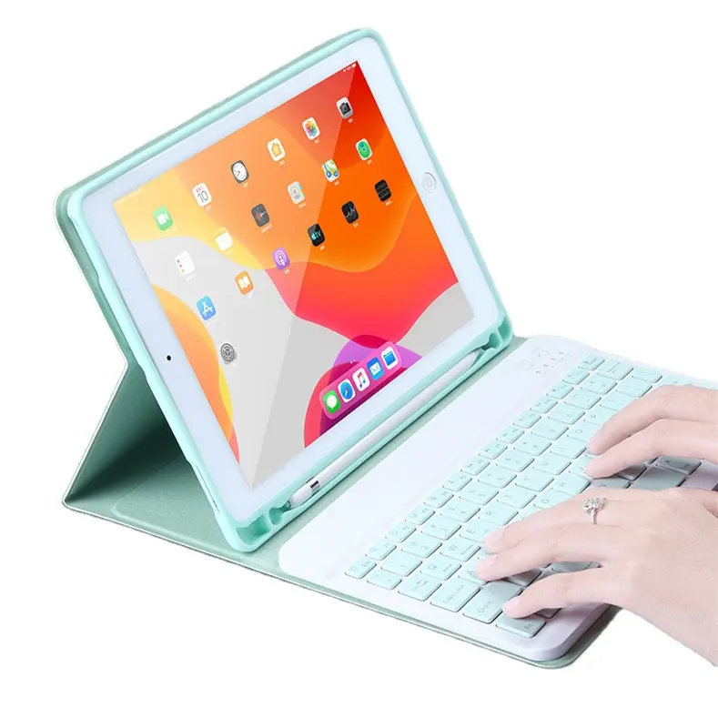 Pu Leather Tablets Cover Keyboard Shockproof Smart Cases 2021 Mini Pro 10.2 12.9 11 12 Air 4 5 6 Case for Apple iPad