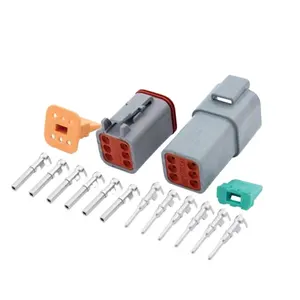 Nhạc Thanh Nhà Máy Ô Tô Nối 22-16AWG DT Loạt 2 Pin Đến 3 4 5 6 8 12 Pin Không Thấm Nước Nam Nữ Deutsch Nối