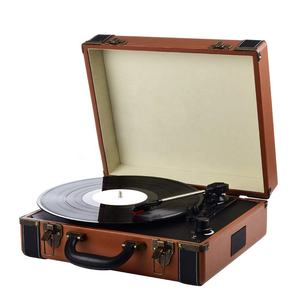 Giradischi <span class=keywords><strong>Portatile</strong></span> a Valigetta con <span class=keywords><strong>Lettore</strong></span> di <span class=keywords><strong>Cassette</strong></span> e Fonografo, Espositore per Dischi in Vinile, Regalo di Natale - Product Image 1