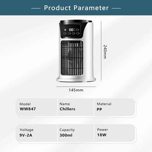 Nouveau Ventilateur Climatiseur Portable Mini avec Minuteur, Ventilateur de Table Rafraîchissant à Eau USB avec Humidificateur pour Maison, Chambre, Bureau, Mobile - Product Image 6