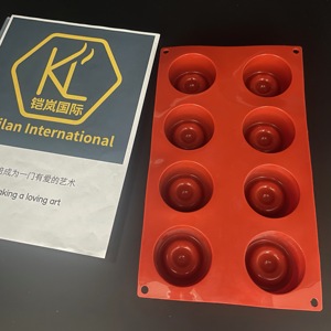 แม่พิมพ์อบขนมซิลิโคนเกรดอาหารรูปทรงครึ่งวงกลม 8 ช่อง ยี่ห้อ <span class=keywords><strong>KaiLan</strong></span> ปลอดภัยสำหรับเตาอบและเครื่องล้างจาน เหมาะสำหรับทำมูสแบบชั้นๆ - Product Image 1