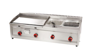 مقلاة تجارية رائجة البيع + مقلاة مزدوجة من الفولاذ المقاوم للصدأ عالي الجودة معدات تعمل بالغاز للاستخدام في المطاعم - Product Image 4