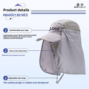 Sombrero de Pesca Unisex para Verano con Capucha de Secado Rápido, Impermeable, 100% Poliéster, Gorra de Béisbol para Senderismo y Protección Solar - Product Image 3