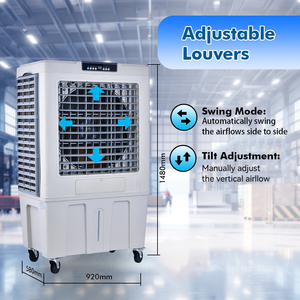 Outdoor Industrial 220v <b>Portable</b> Evaporative air Cooler <b>Unit</b> <b>Ac</b> <b>Portable</b> Water air Conditioner Evaporative Cooling Fan System - Product Image 1