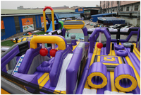 Aire de jeux commerciale gonflable, ville de divertissement gonflable, grand château gonflable, trampoline, toboggan gonflable pour enfants