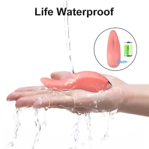 เครื่องสั่นแบบเลียนแบบการเลียลิ้น - เครื่องนวดกระตุ้นจุดซ่อนเร้นและร่างกายสำหรับผู้หญิง ปรับความเร็วได้หลายระดับ ผลิตจากซิลิโคน ของเล่นผู้ใหญ่เพื่อการผ่อนคลายทางอารมณ์ - Product Image 6