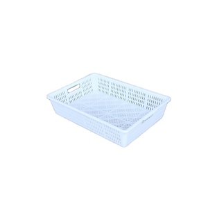 Stackable Egg Turnover Basket Nestable Plastic Square Mesh Crate